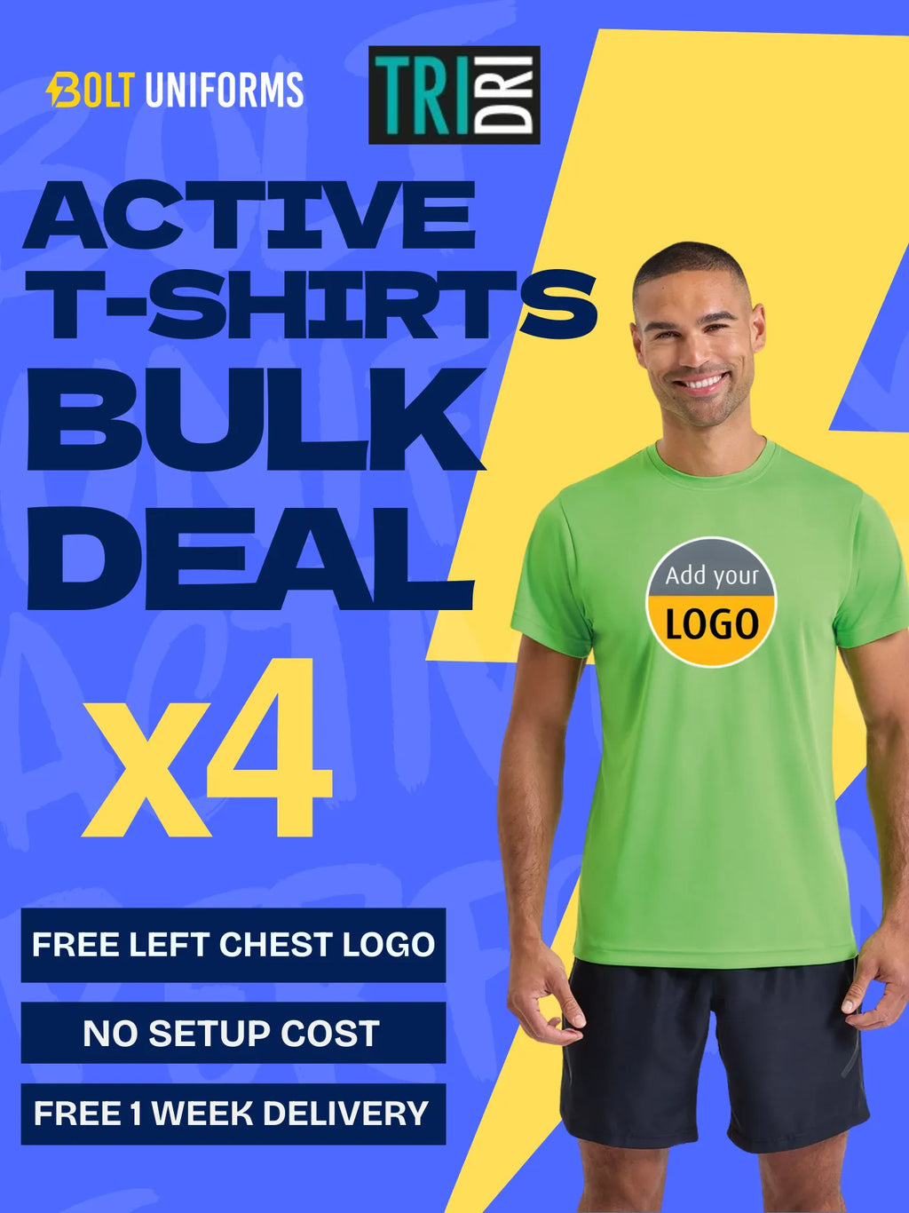 TriDri Performance T-shirt x4 Pack Bundle