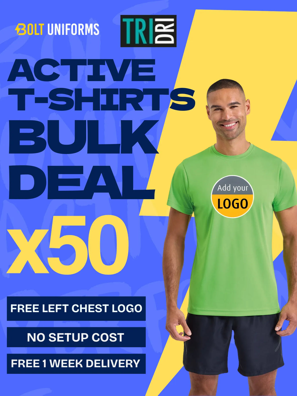 TriDri Performance T-shirt x50 Pack Bundle
