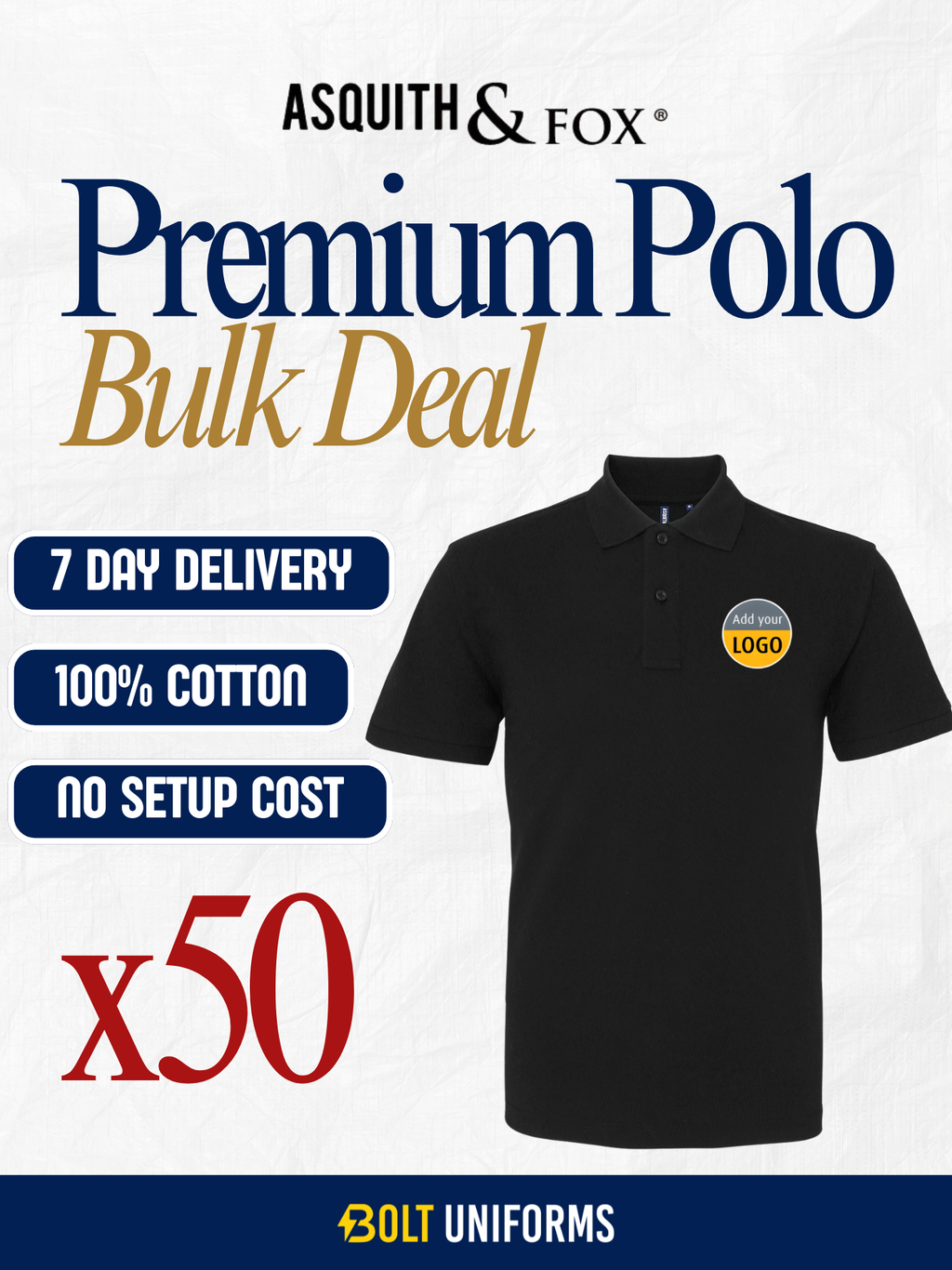 Asquith & Fox Premium Polo x50 Pack Bundle