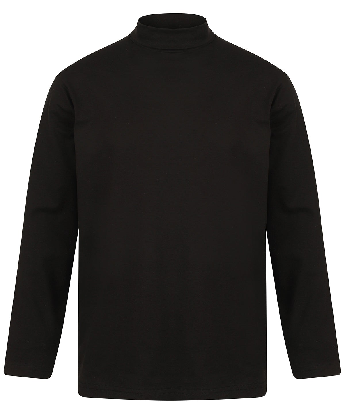 Long sleeve roll neck top — Black