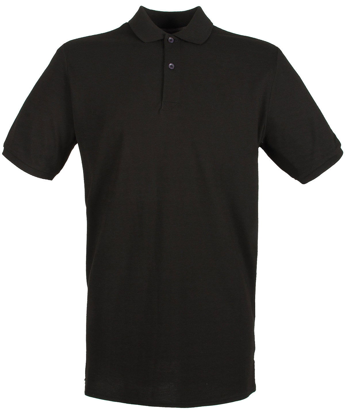 Micro-fine piqué polo shirt — Black*