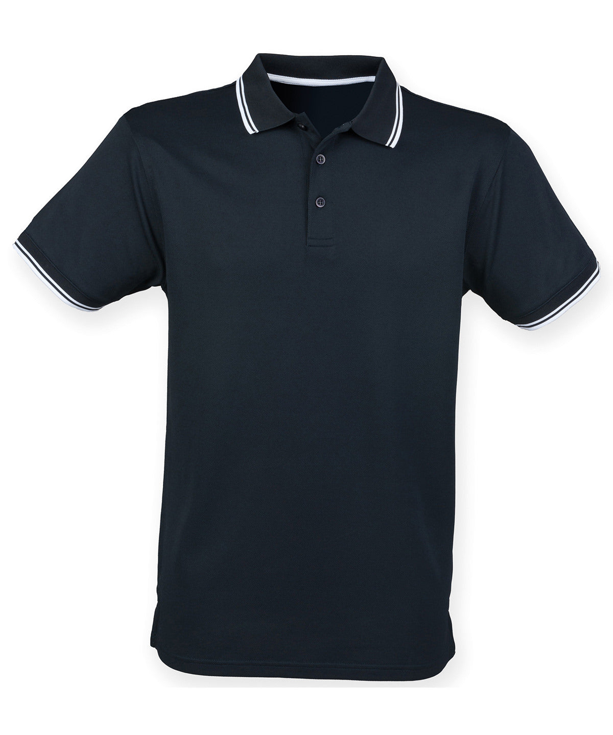 Double tipped Coolplus® polo shirt — Navy/White