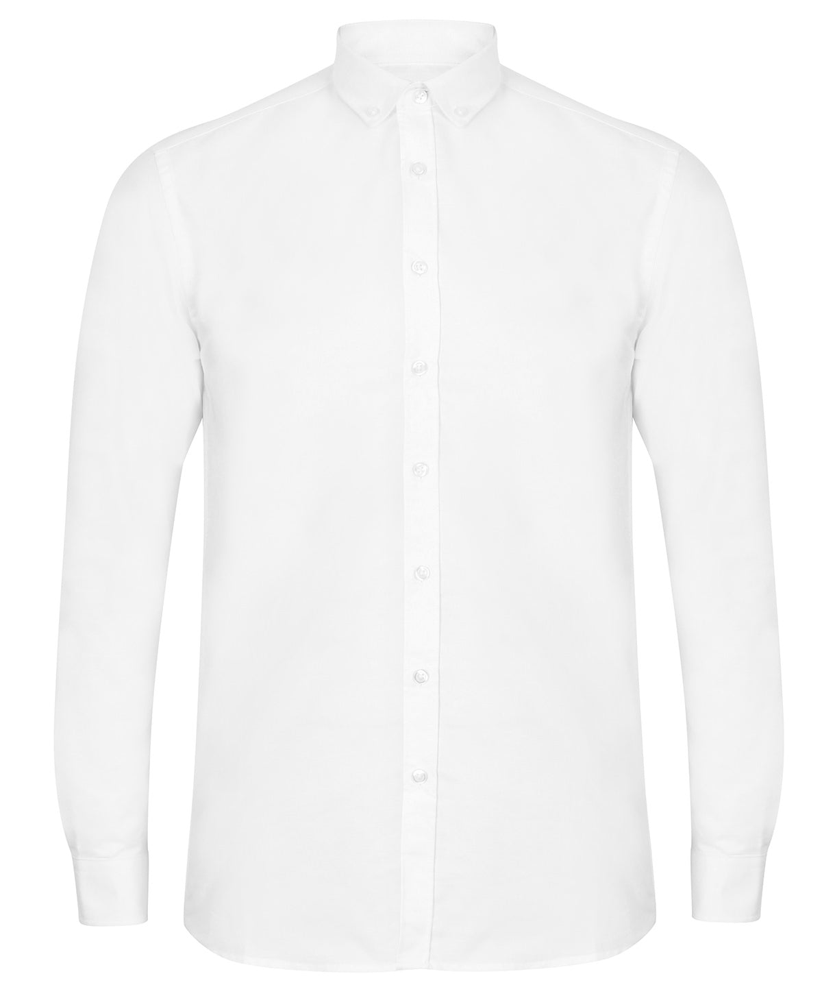 Modern long sleeve Oxford shirt — White