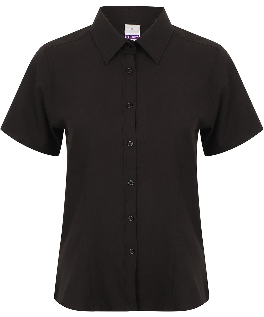 Women's wicking antibacterial short sleeve shirt — Black