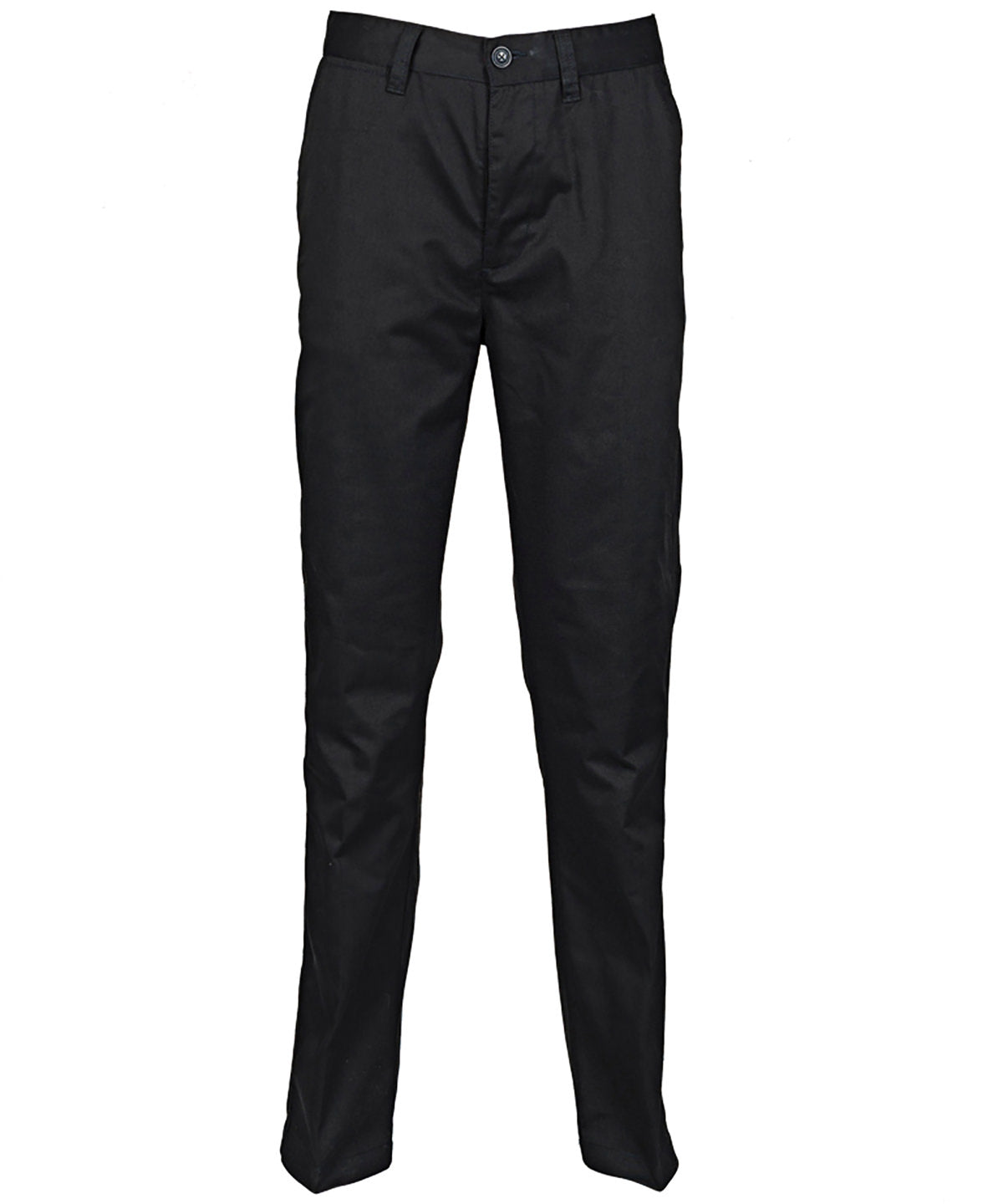 65/35 flat fronted chino trousers — Black