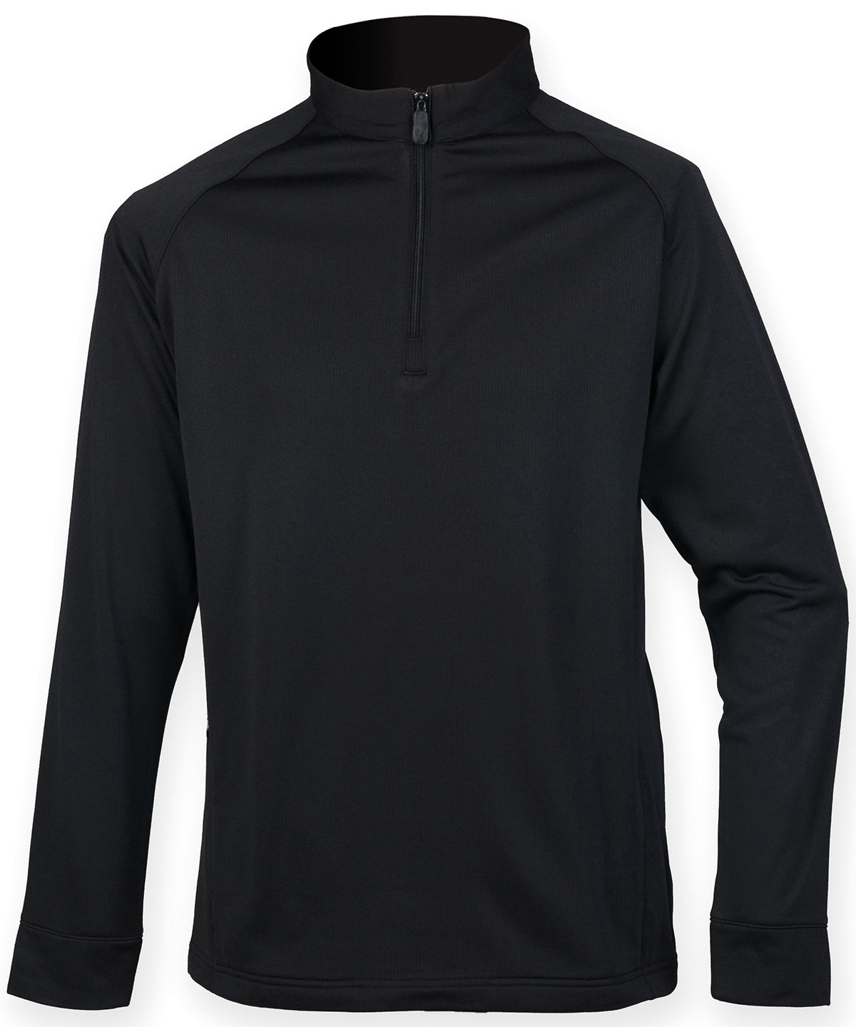 ¼ zip top with wicking finish — Black