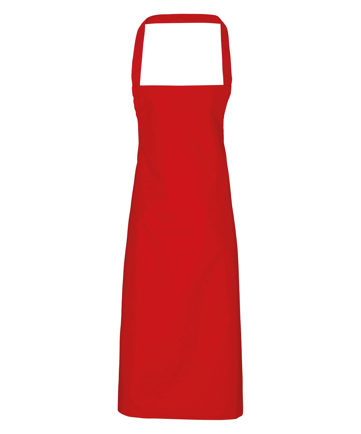 100% Organic Cotton Bib Apron — Red
