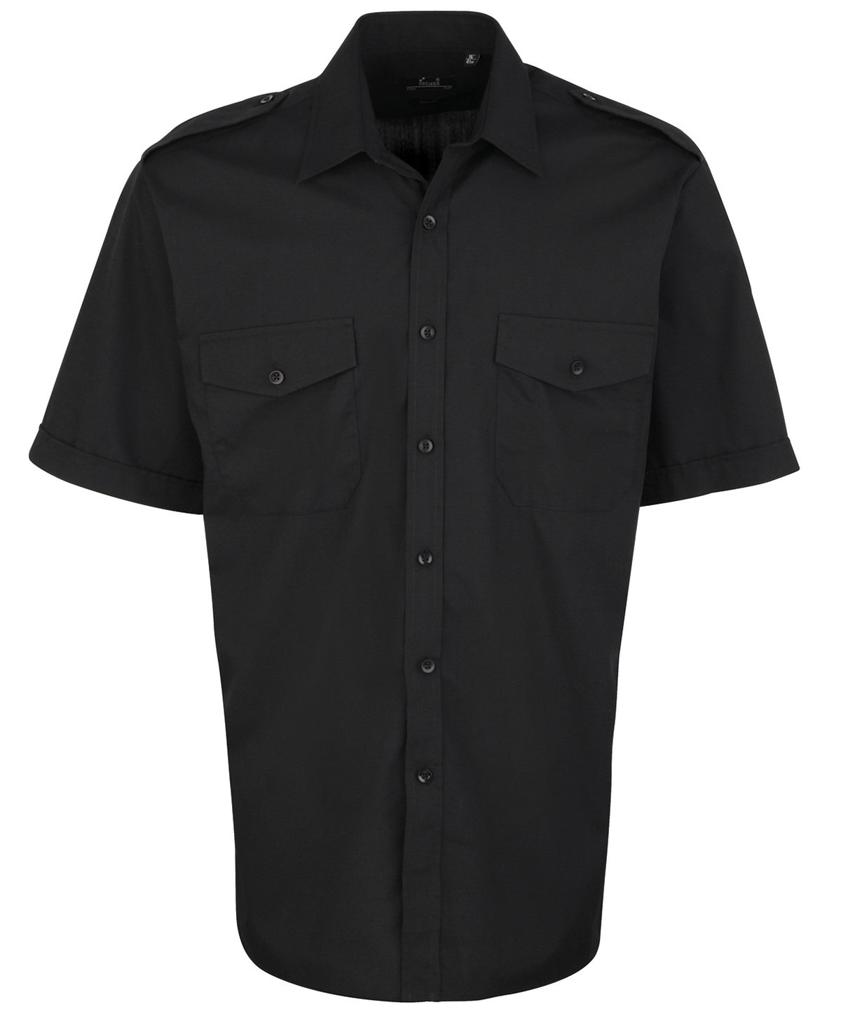 Short sleeve pilot shirt — Black