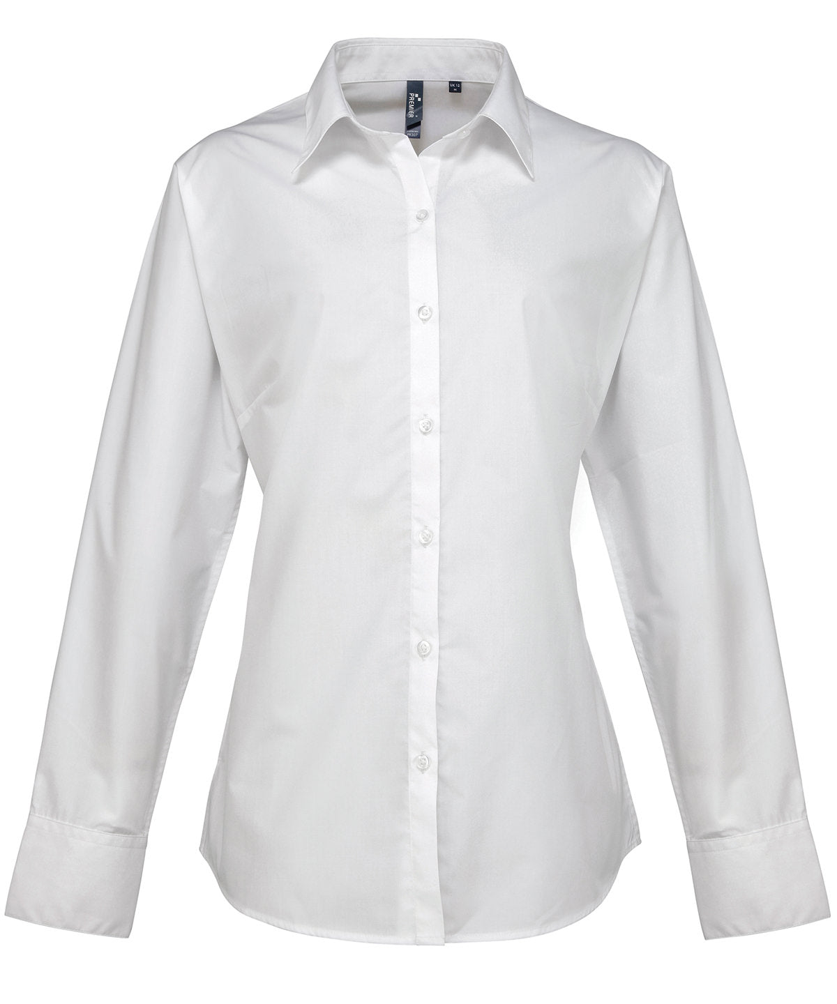 Women's supreme poplin long sleeve shirt — White
