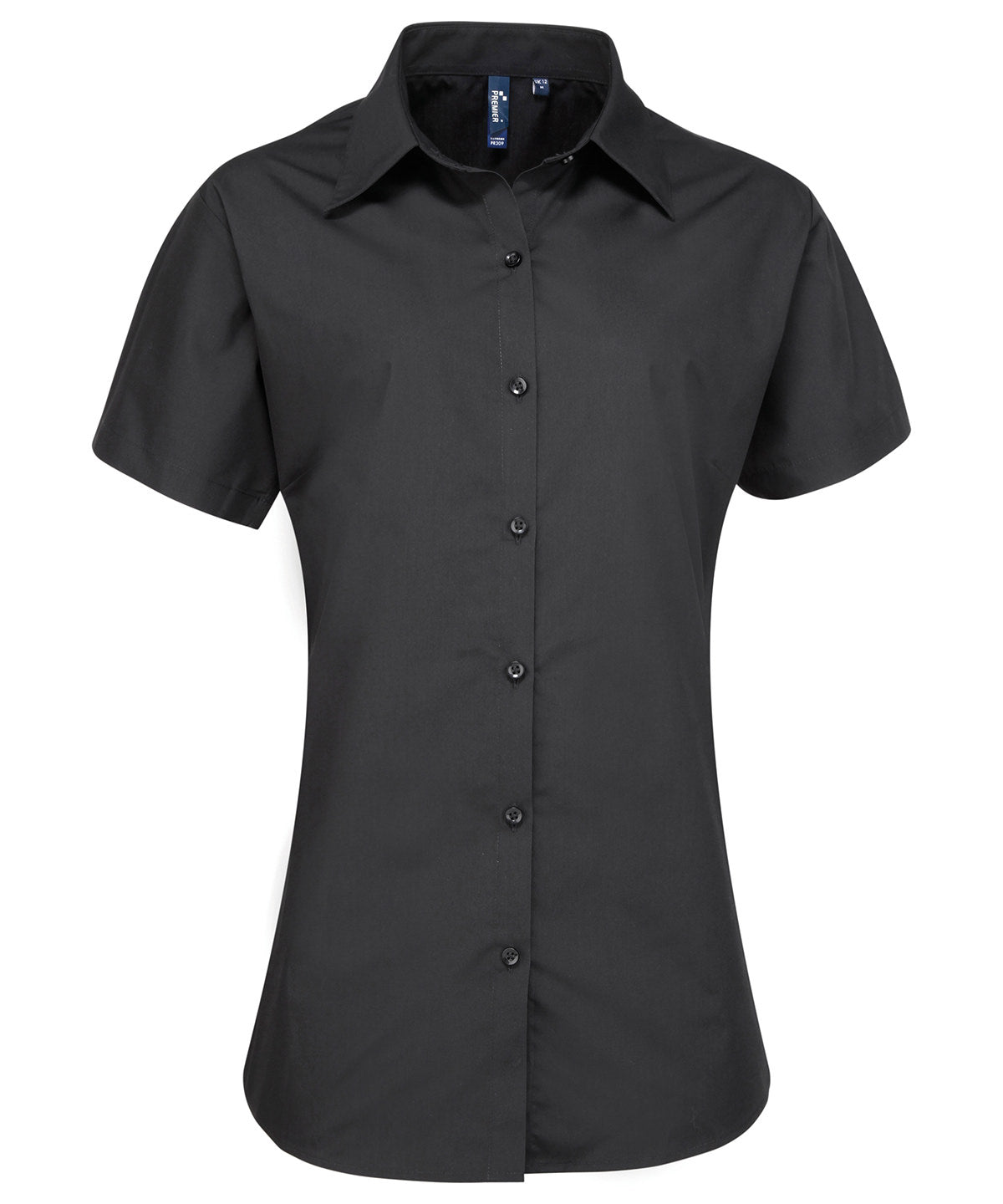 Women's supreme poplin short sleeve shirt — Black