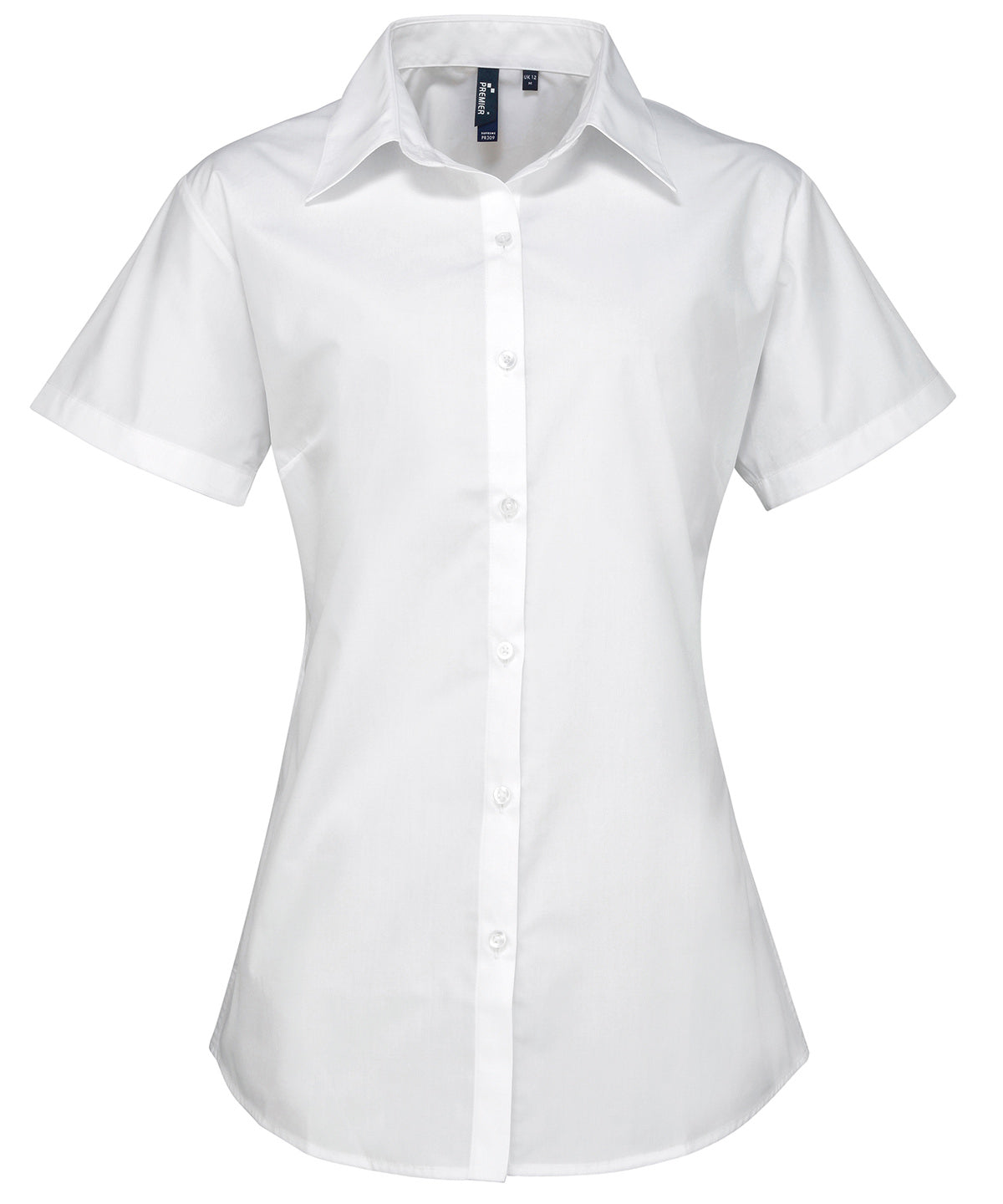 Women's supreme poplin short sleeve shirt — White
