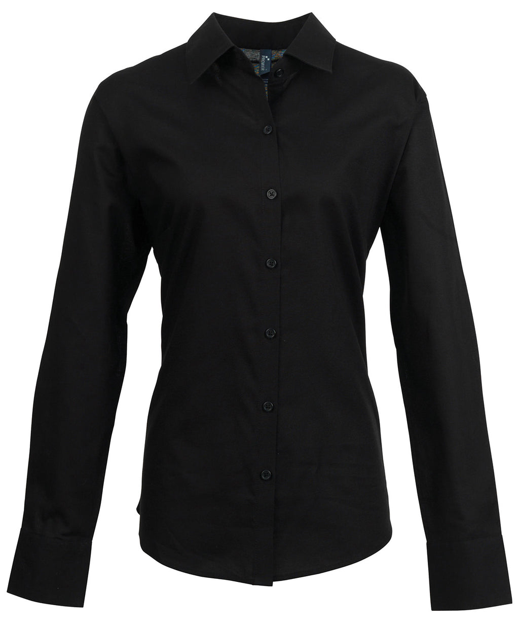 Women's signature Oxford long sleeve shirt — Black