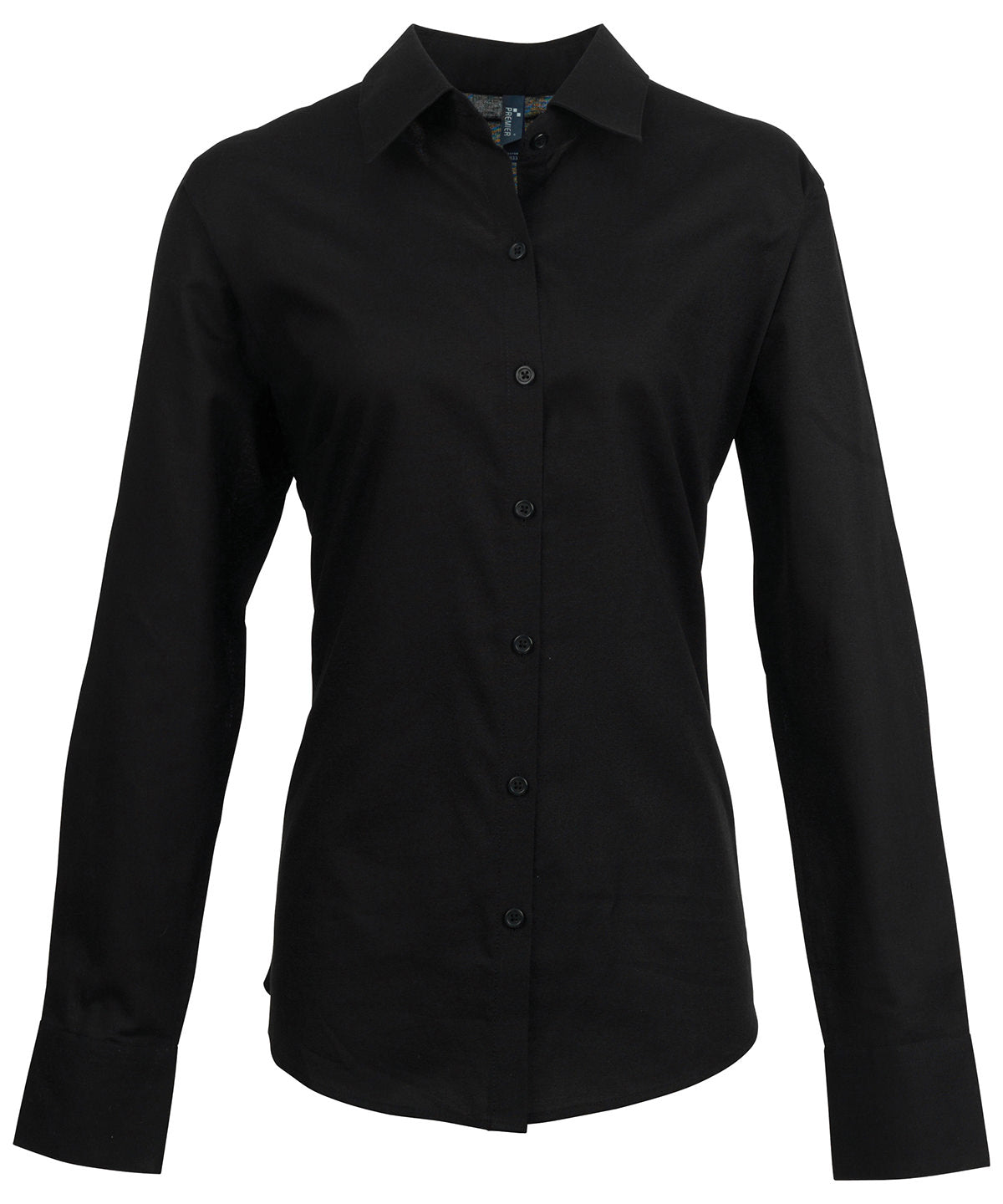 Women's signature Oxford long sleeve shirt — Black
