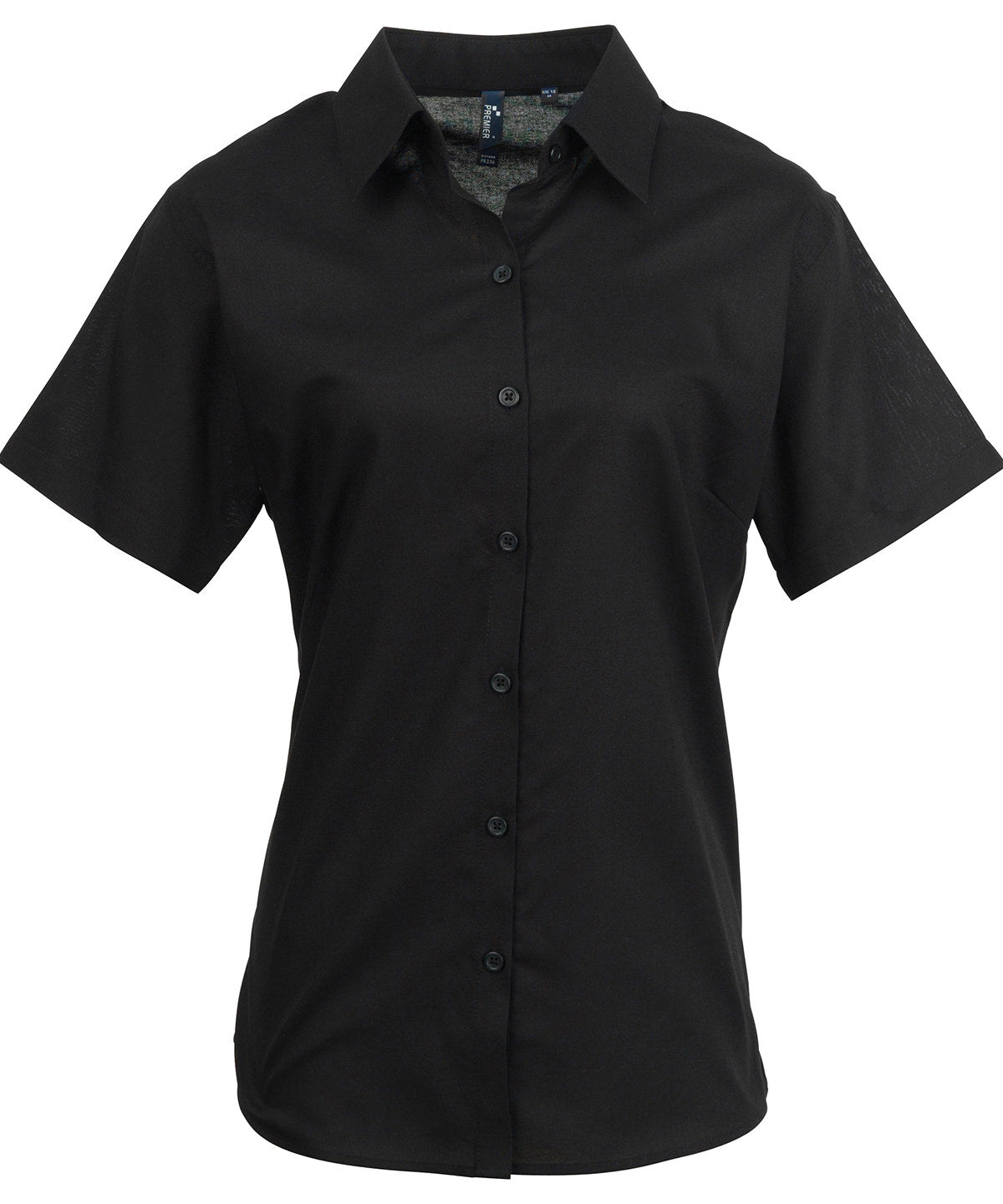 Women's signature Oxford short sleeve shirt — Black