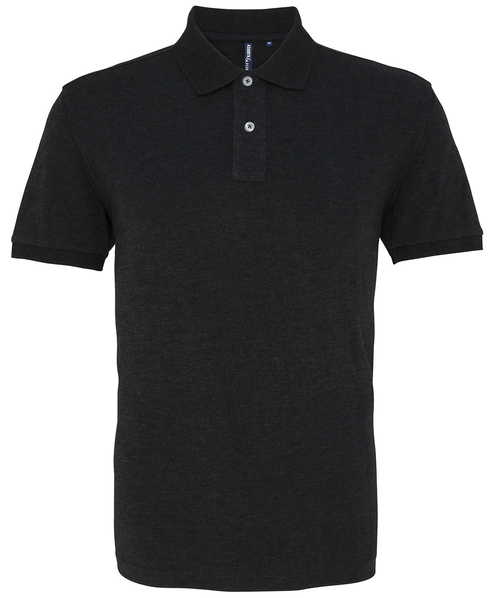 Men's Classic fit polo — Heather Black