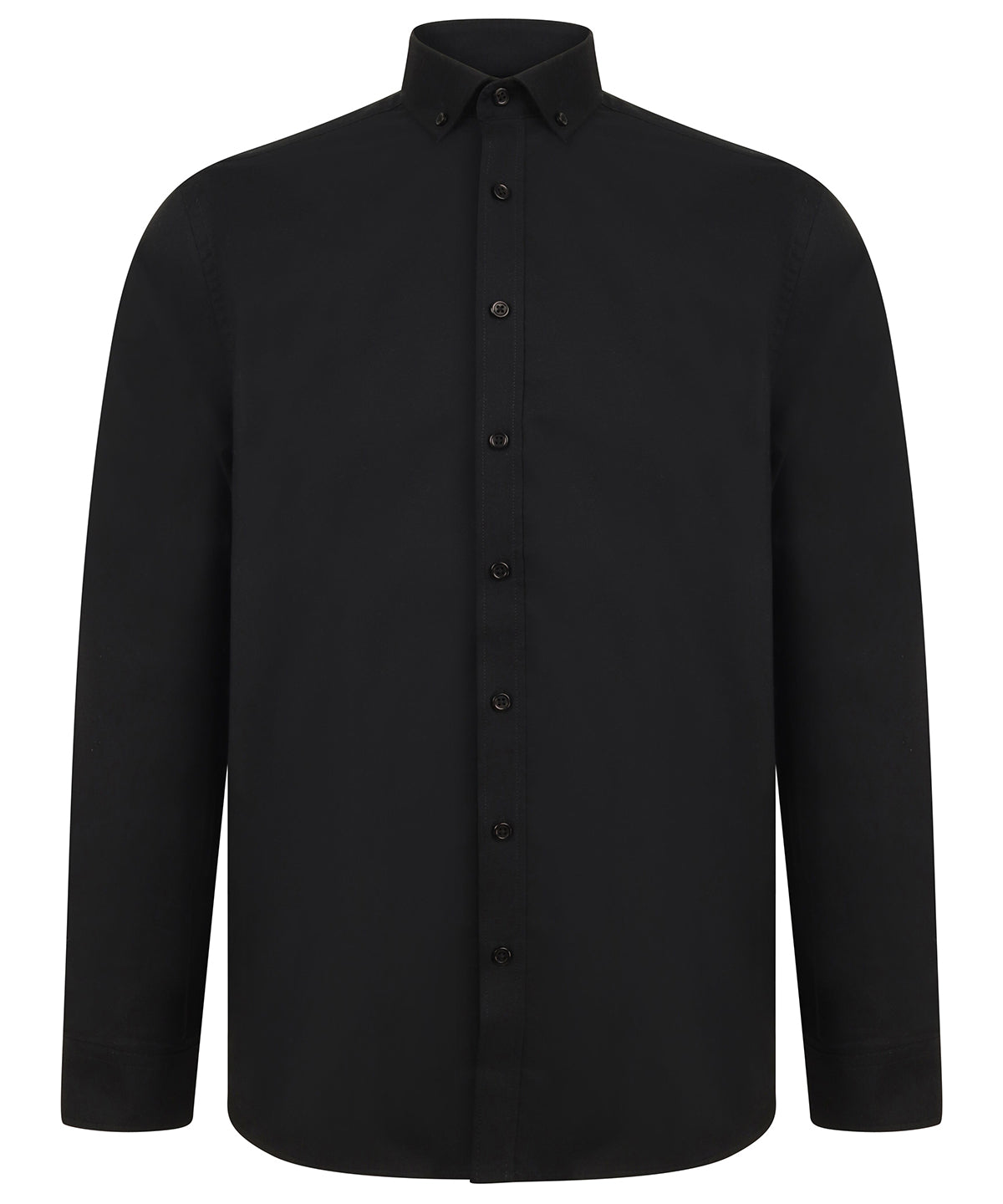 Modern long sleeve Oxford shirt — Black
