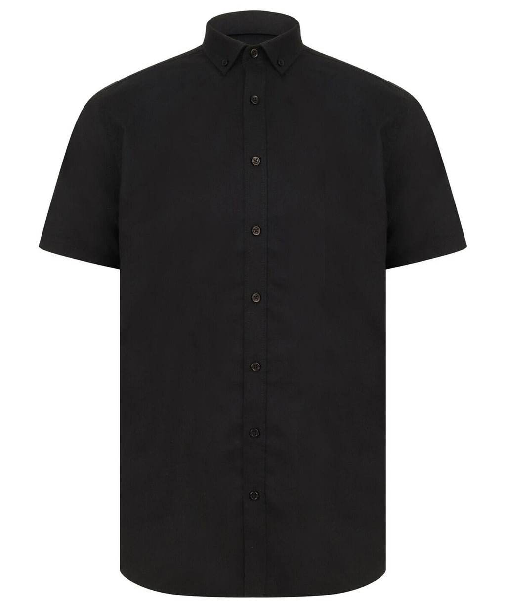 Modern short sleeve Oxford shirt — Black