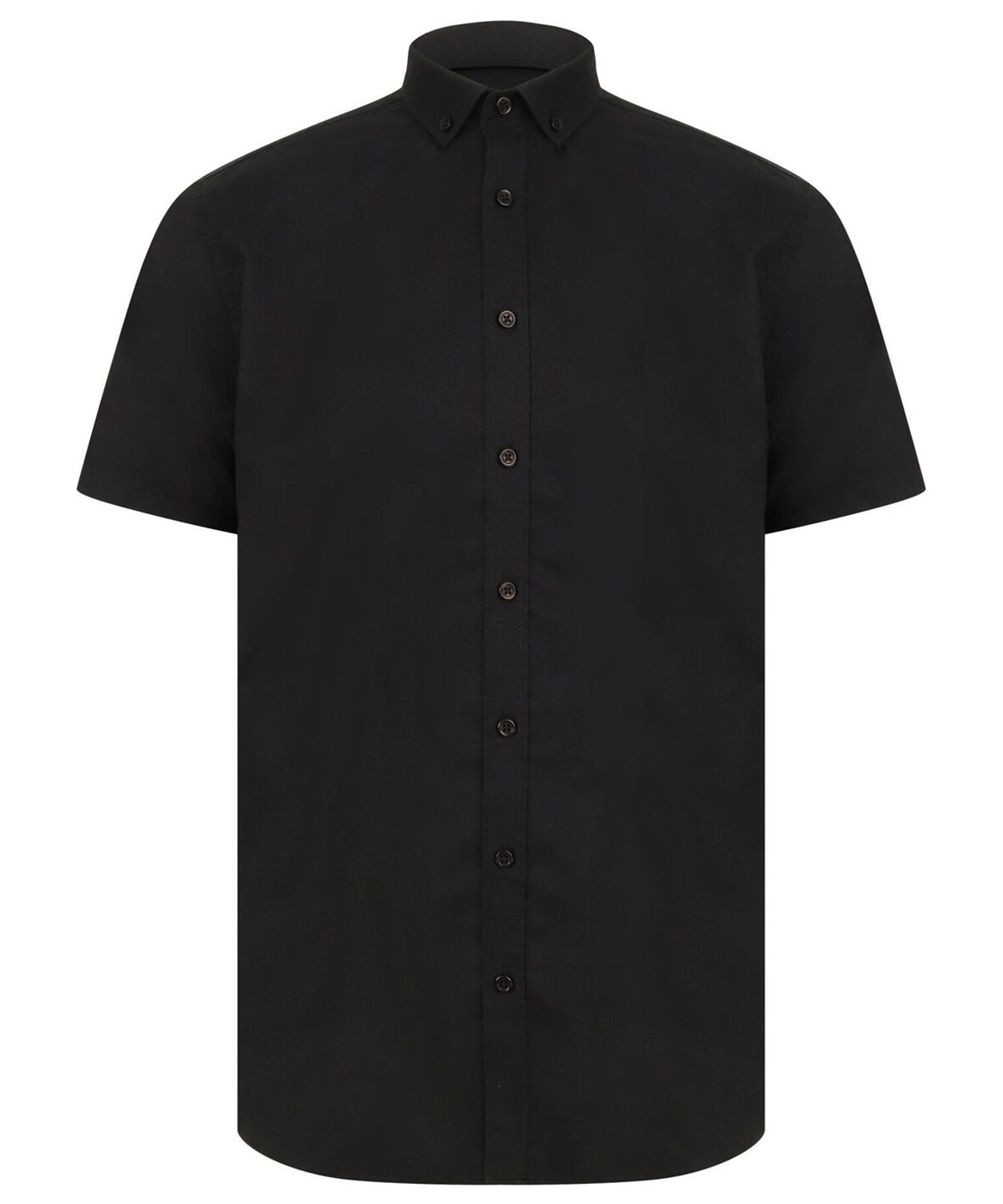 Modern short sleeve Oxford shirt — Black