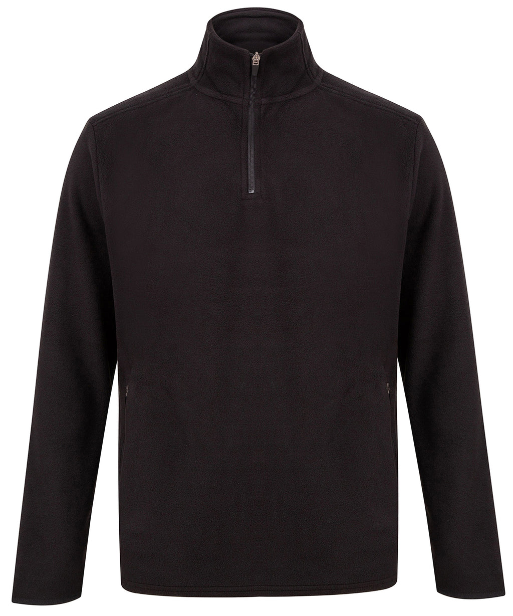 ¼ zip microfleece jacket — Black