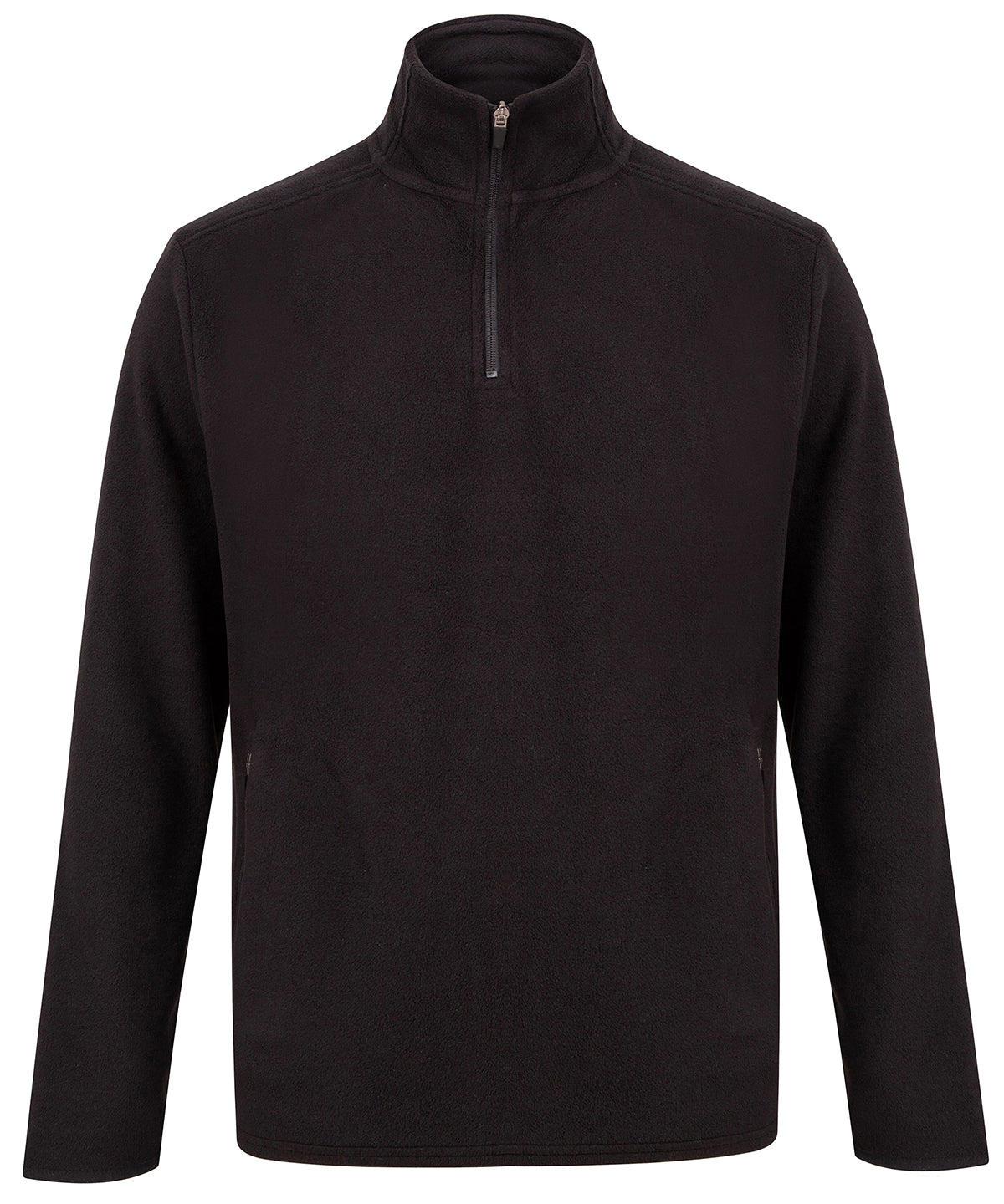 ¼ zip microfleece jacket — Black