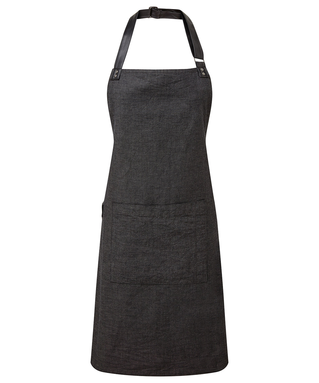 Annex Oxford bib apron — Black