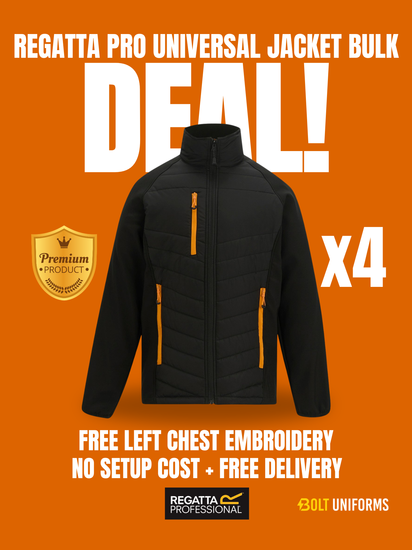 Regatta Pro Universal Jacket x4 Pack Bundle