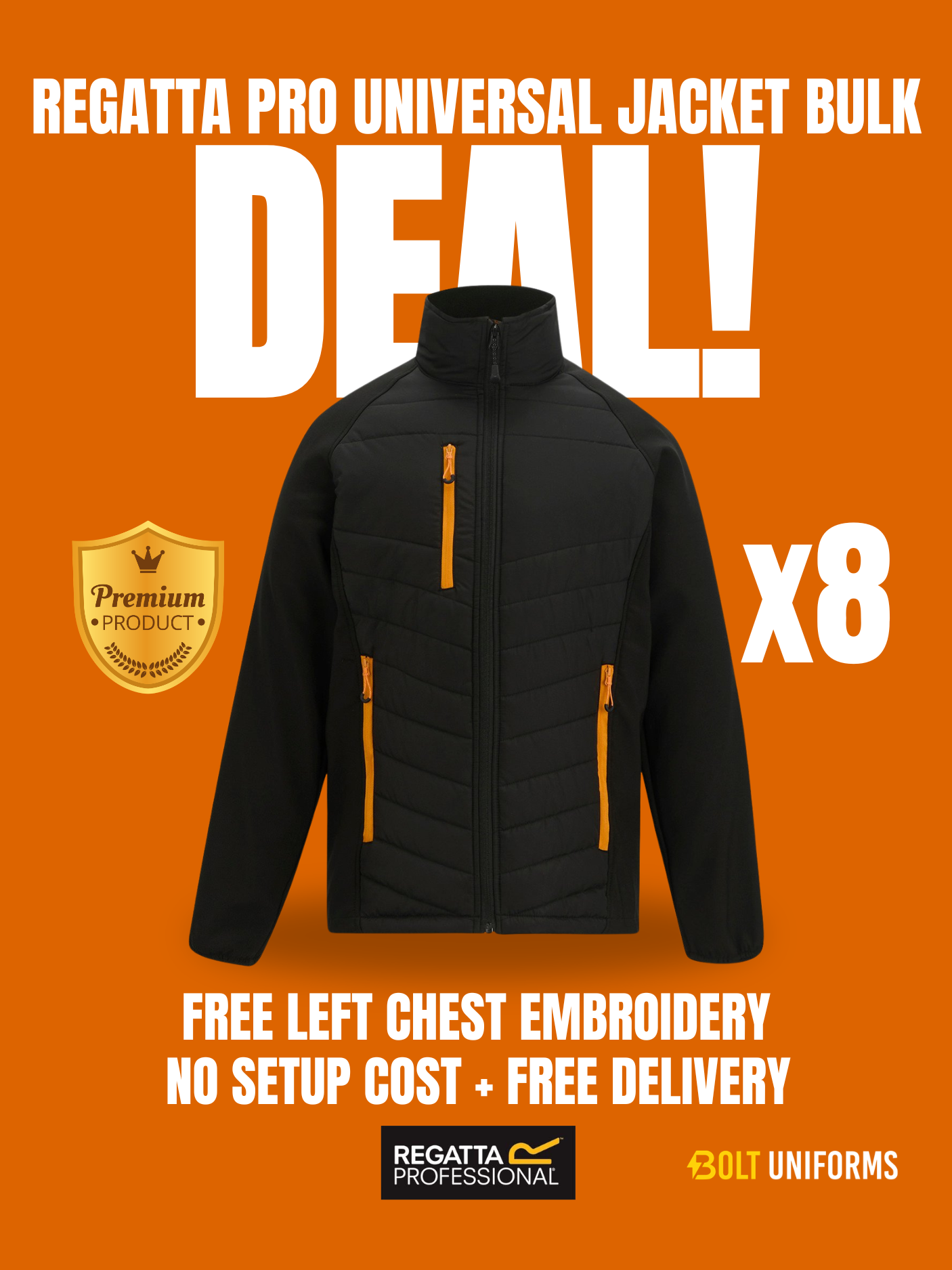 Regatta Pro Universal Jacket x8 Pack Bundle