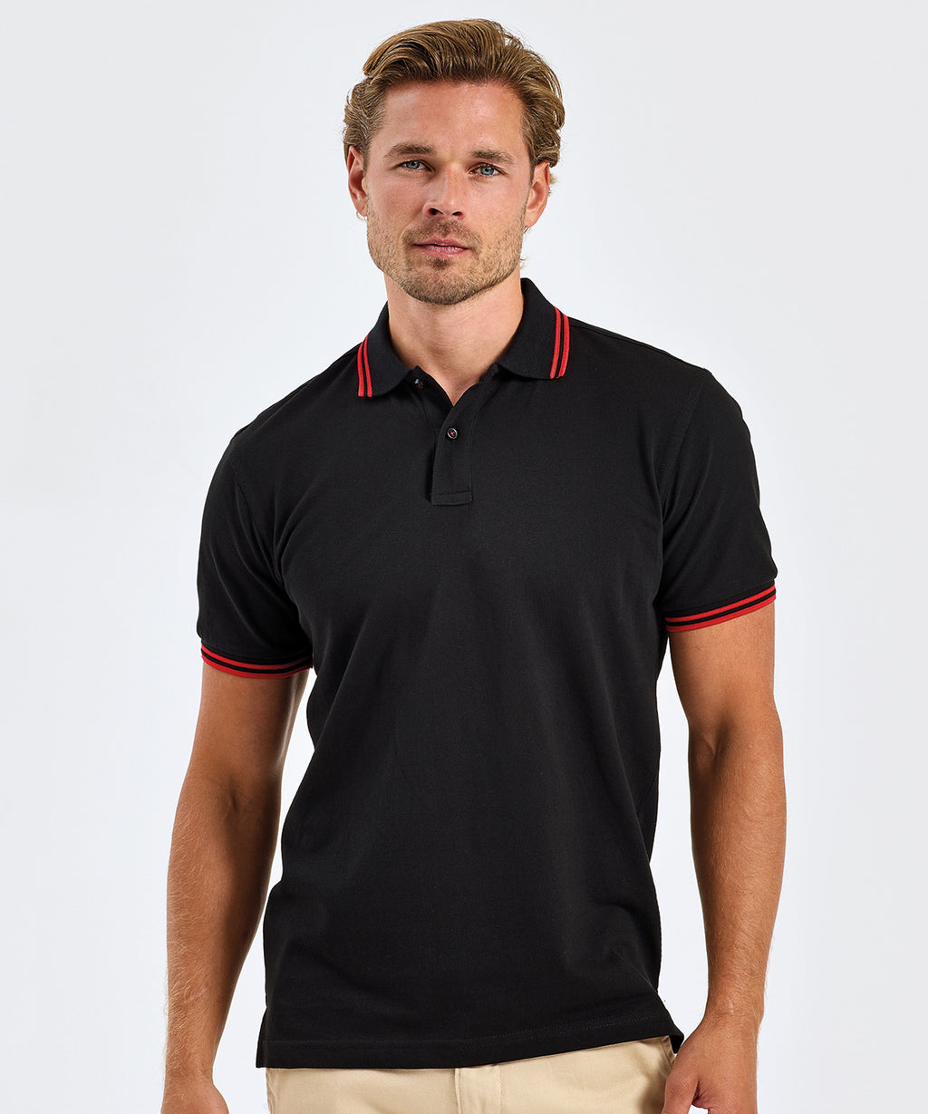 Men's classic fit tipped polo — lifestyle