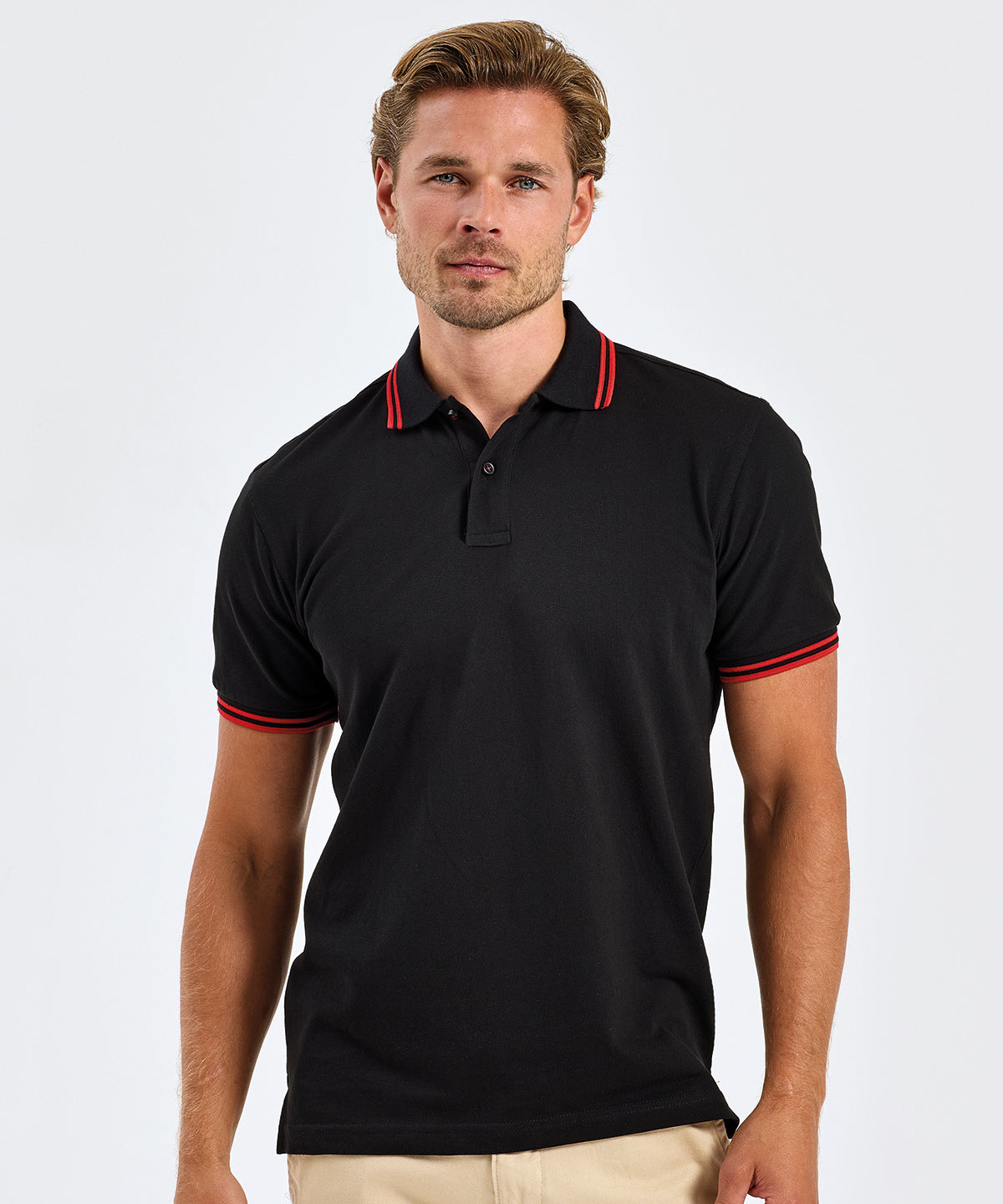 Men's classic fit tipped polo — lifestyle