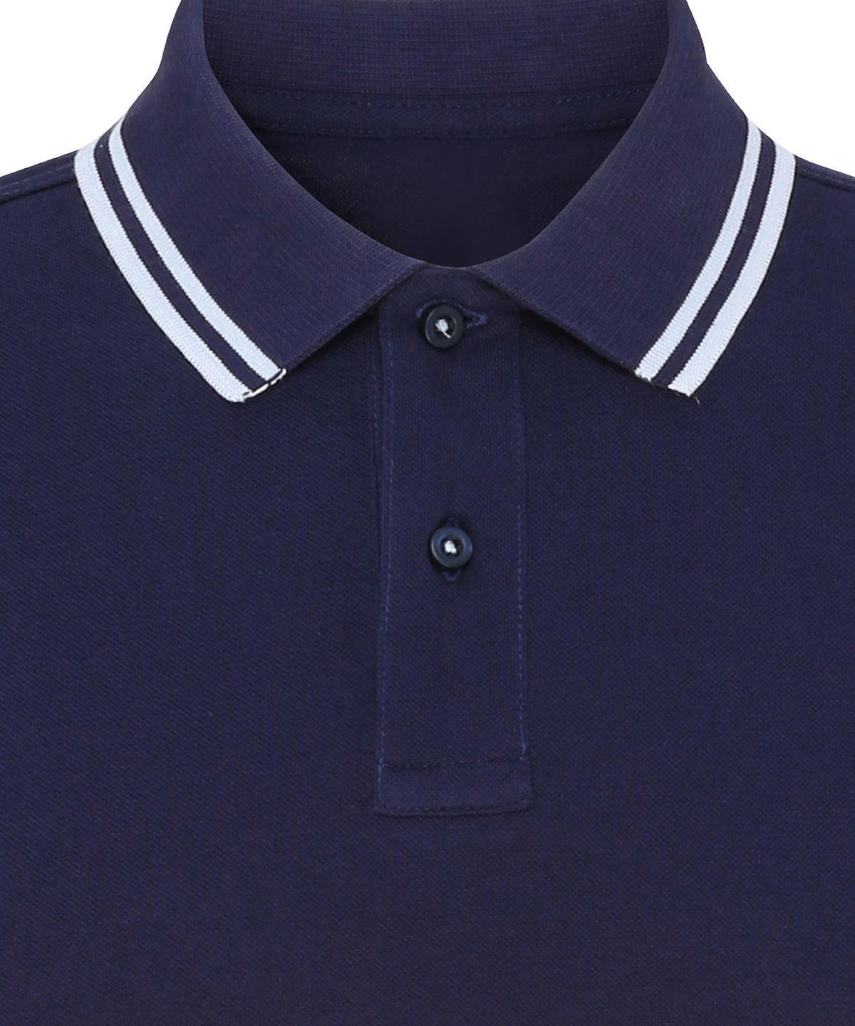Men's classic fit tipped polo — Navy/White