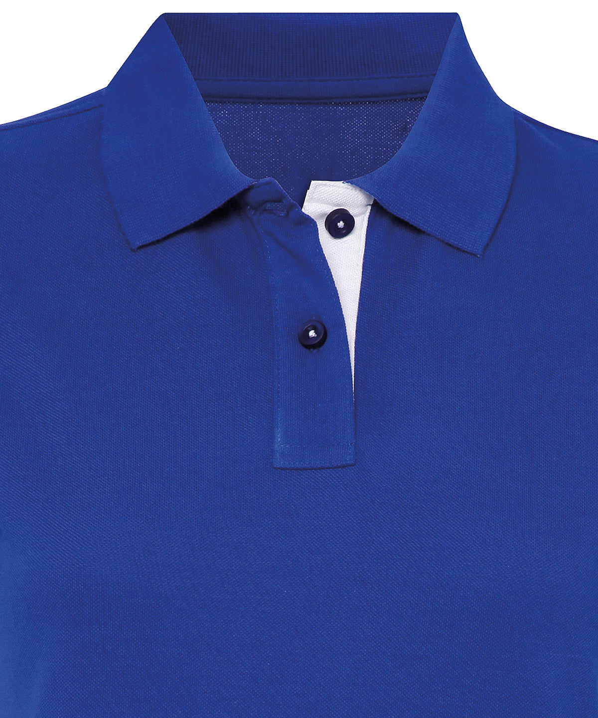 Women's contrast polo — Royal/White