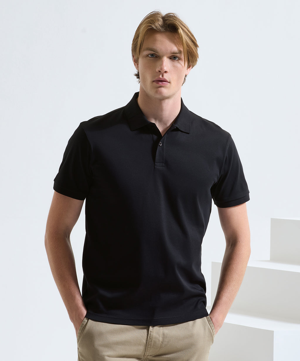 Premium mercerised polo — lifestyle