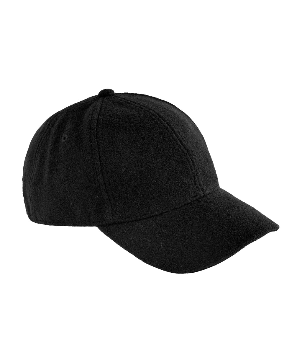 Wool blend cap — Black