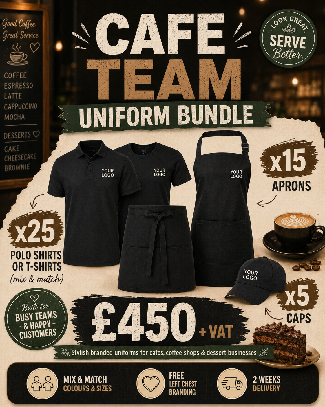Cafe Team Uniform Bundle