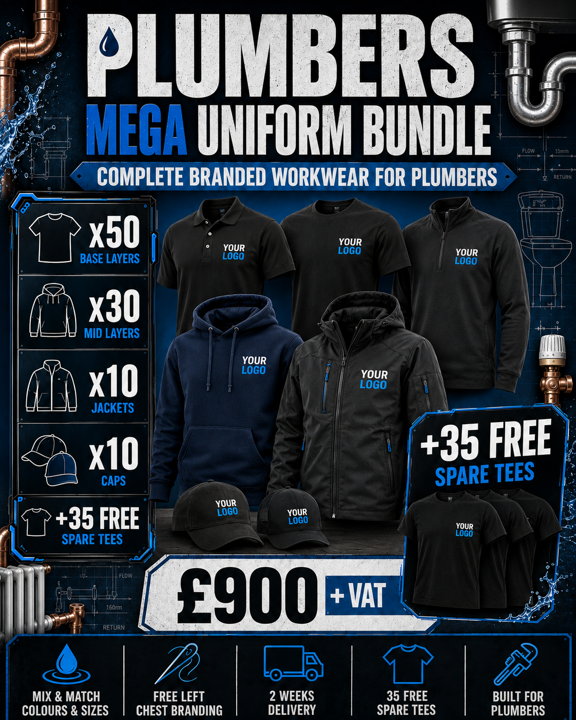 Plumbers Mega Uniform Bundle