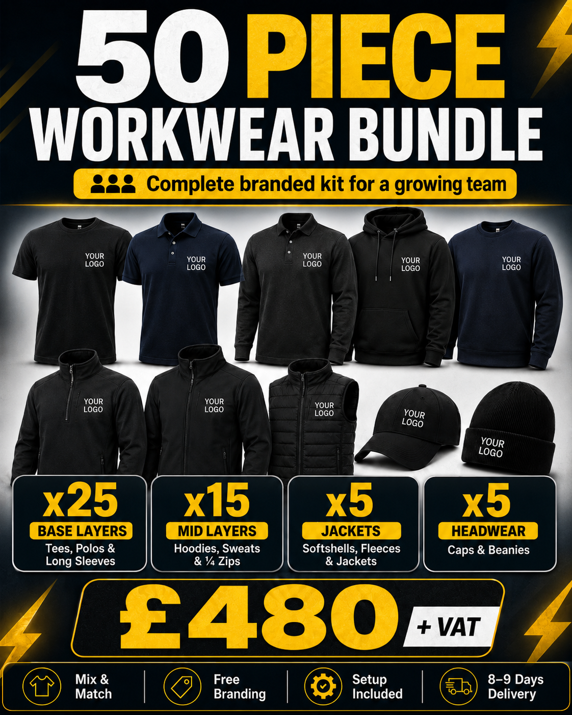 50 Piece Complete Workwear Bundle main image