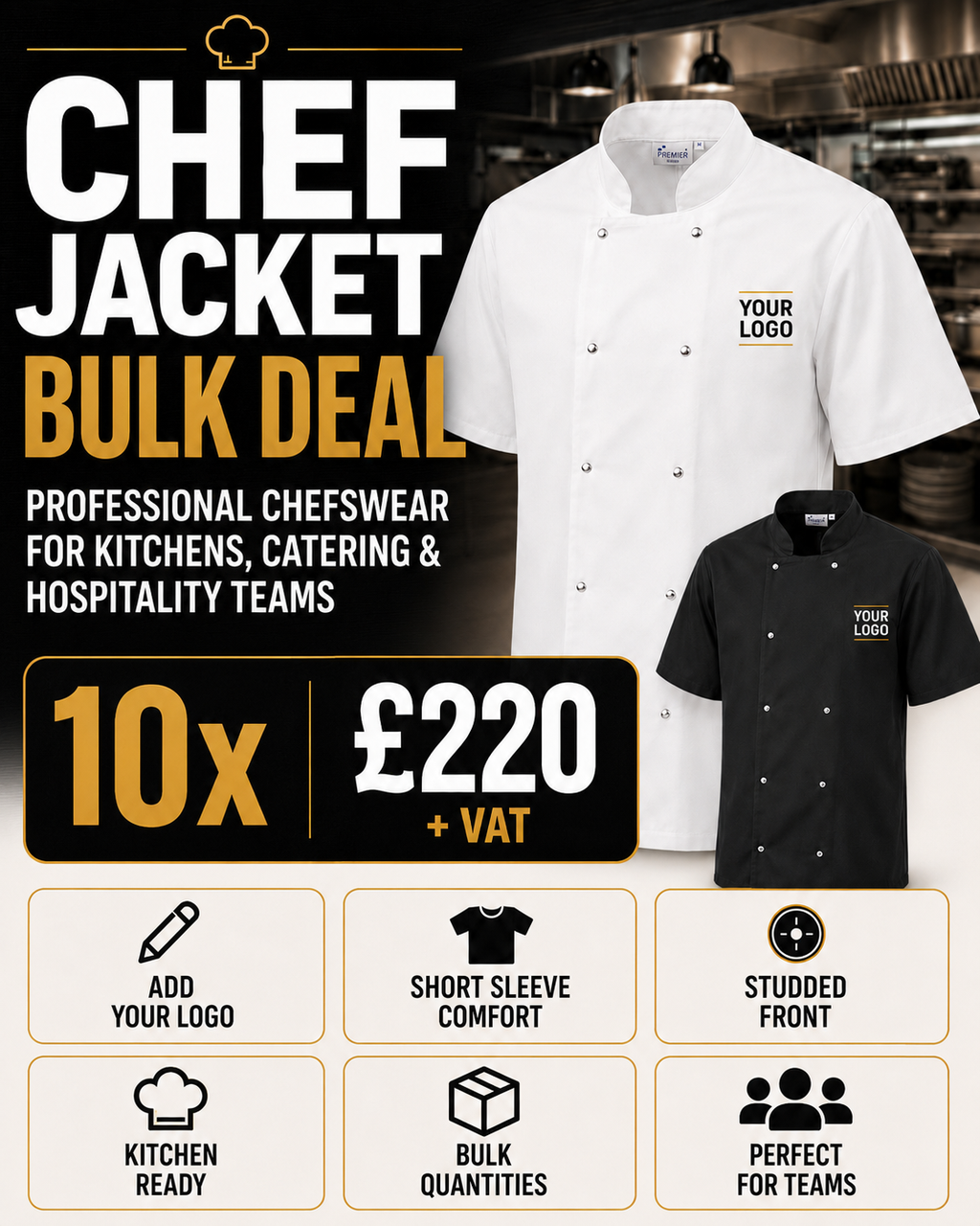 Premier Chef Jacket x10 Bulk Deal