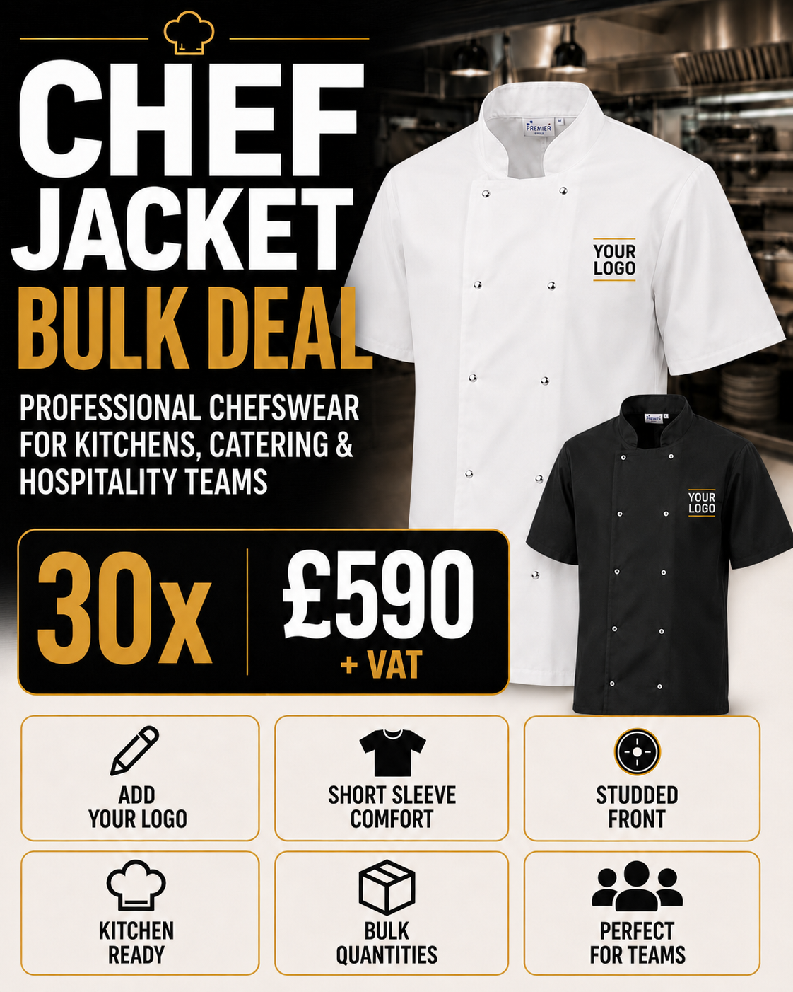 Premier Chef Jacket x30 Bulk Deal