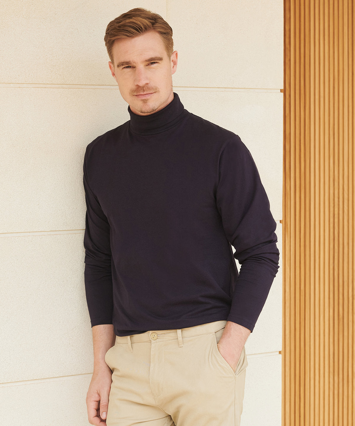 Long sleeve roll neck top — lifestyle