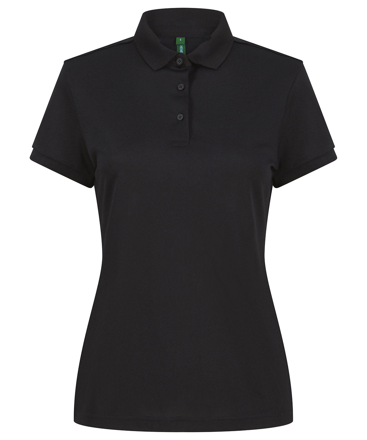 Women’s recycled polyester polo shirt — Black