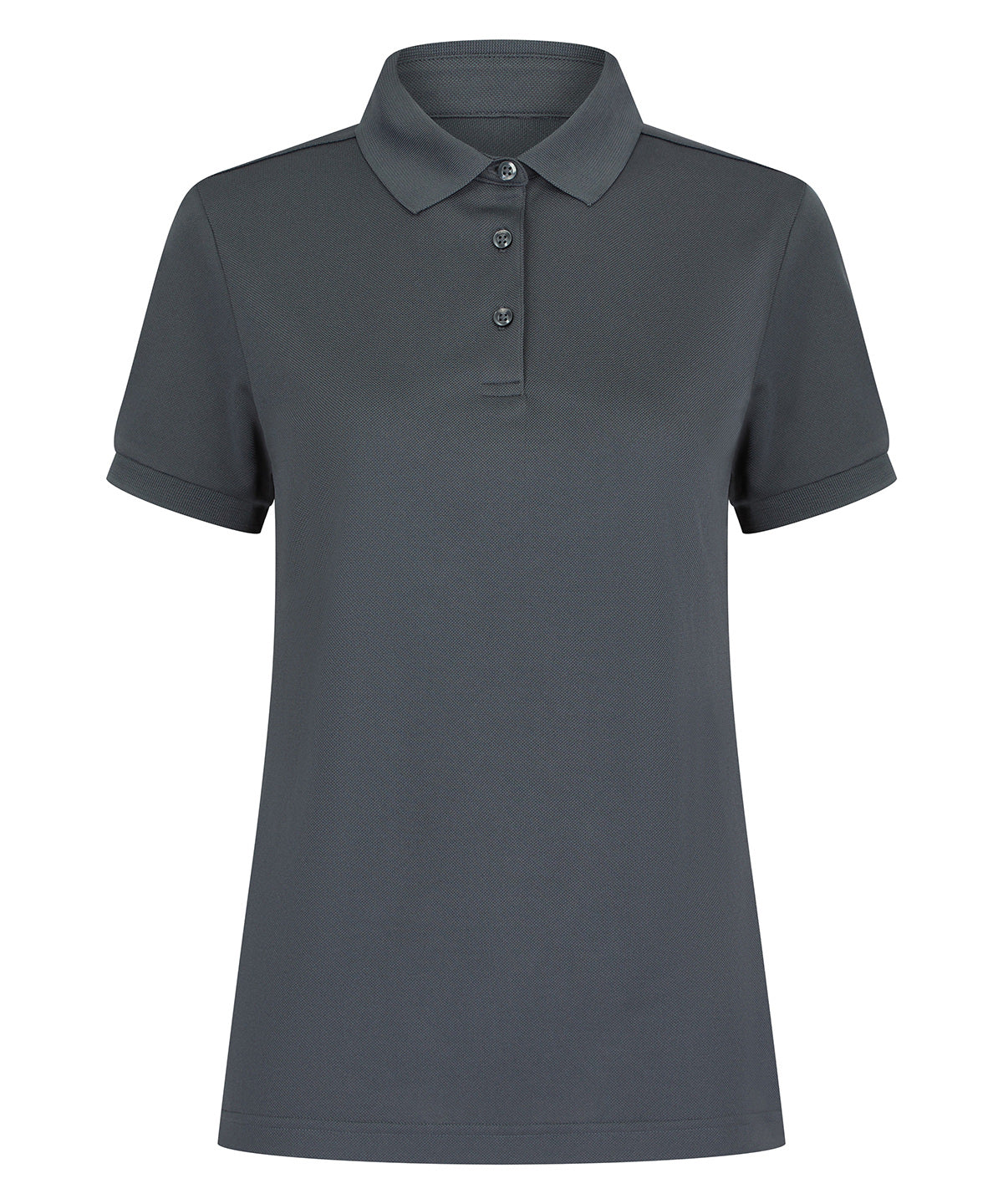 Women’s recycled polyester polo shirt — Charcoal Grey