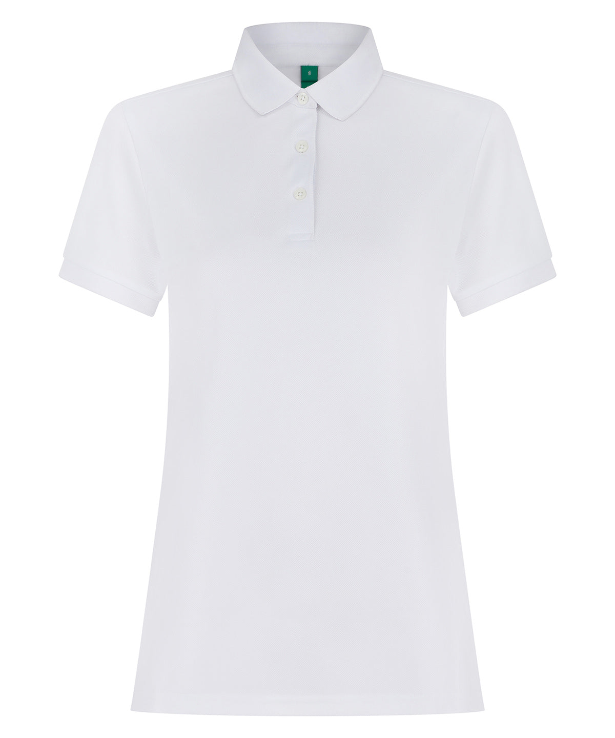 Women’s recycled polyester polo shirt — White