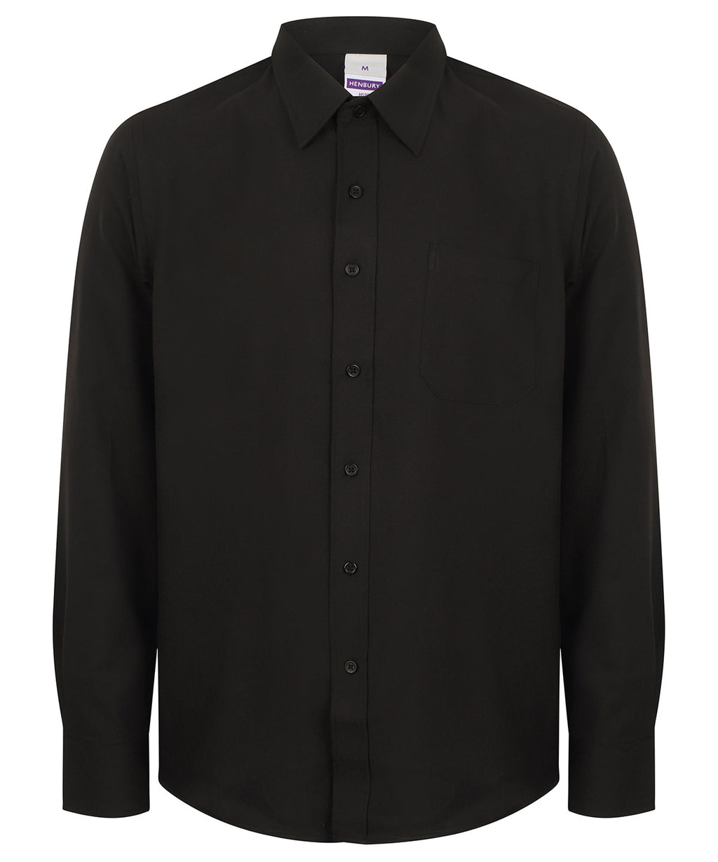 Wicking antibacterial long sleeve shirt — Black