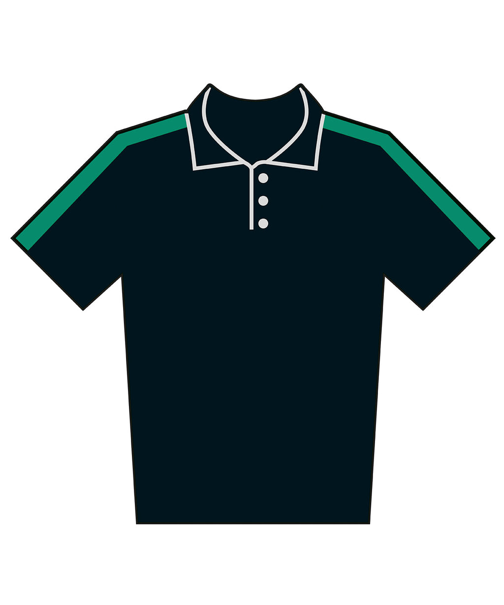 Adults team polo shirt — Black/Emerald