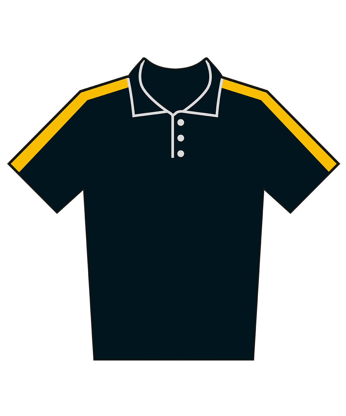 Adults team polo shirt — Black/Gold