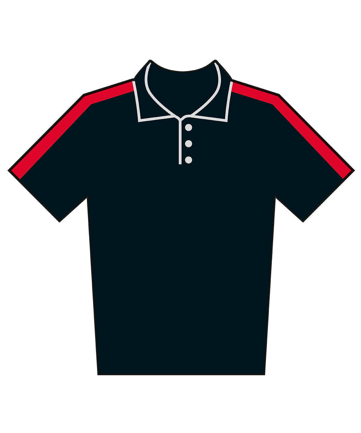 Adults team polo shirt — Black/Red