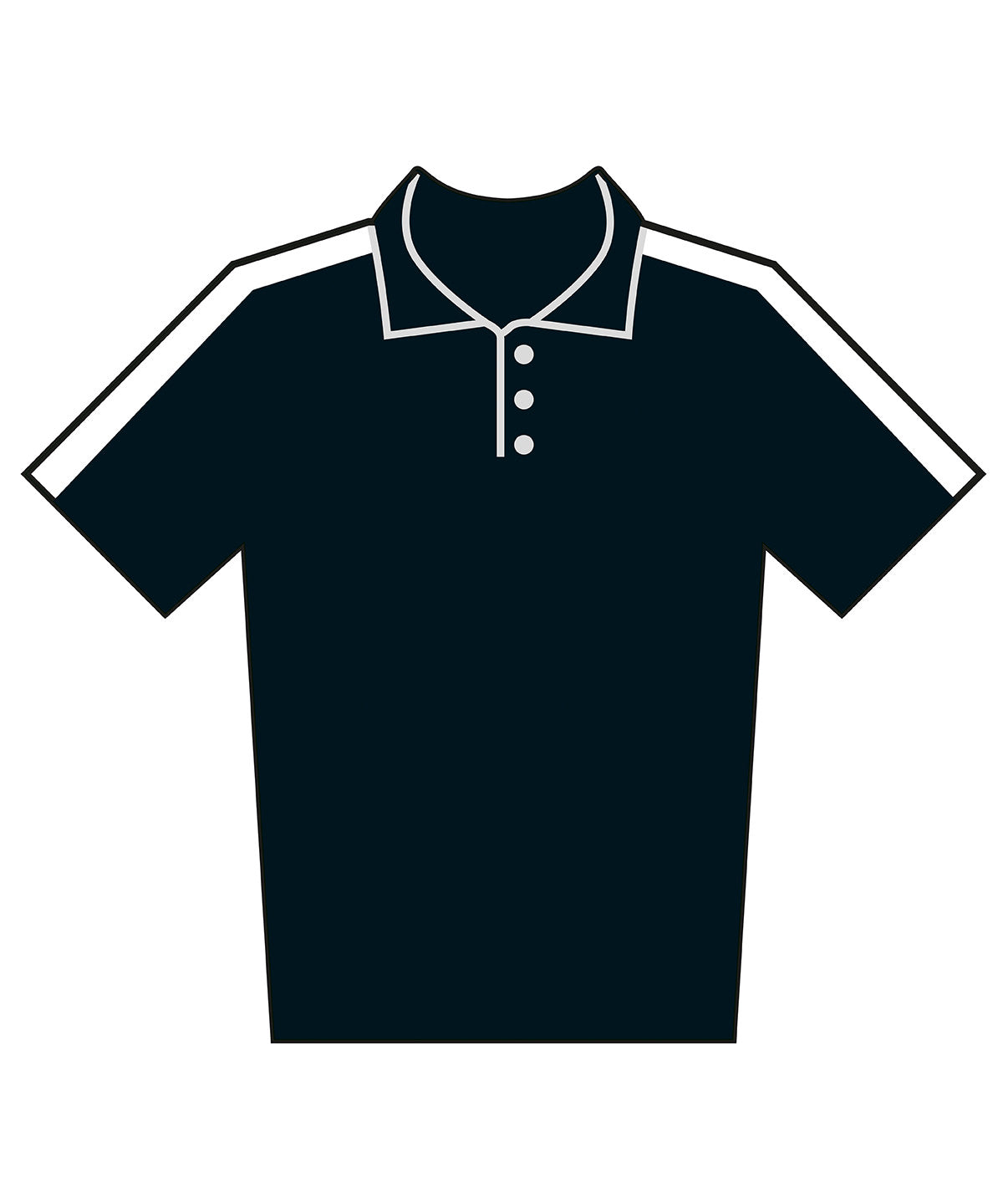 Adults team polo shirt — Black/White