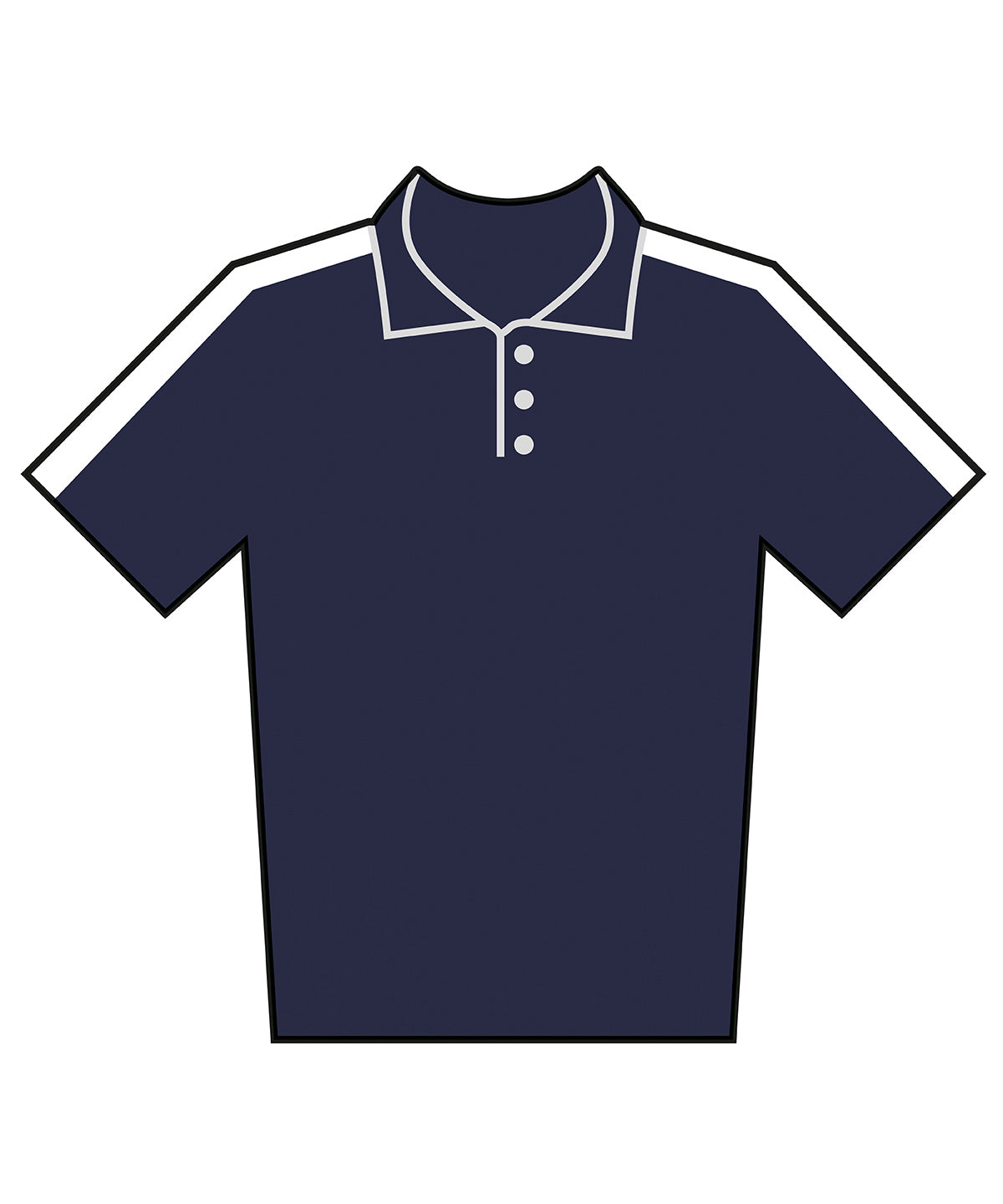 Adults team polo shirt — Navy/White