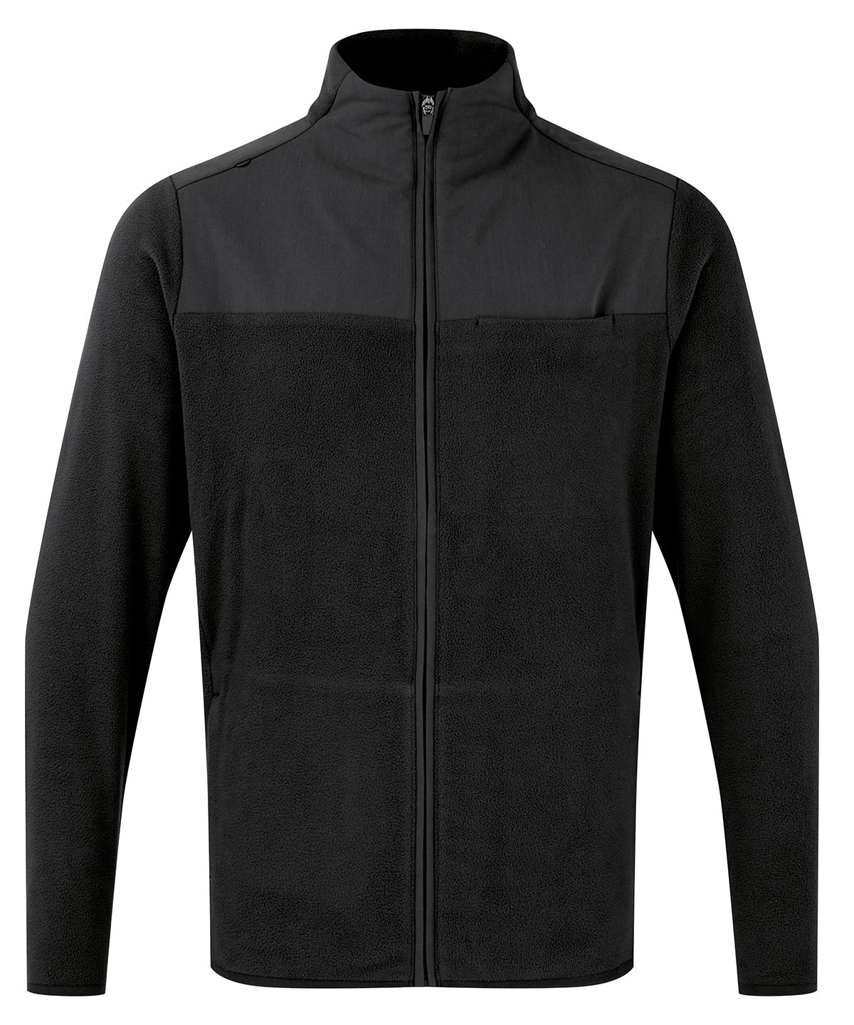 'Agility' men's panelled fleece jacket — Black