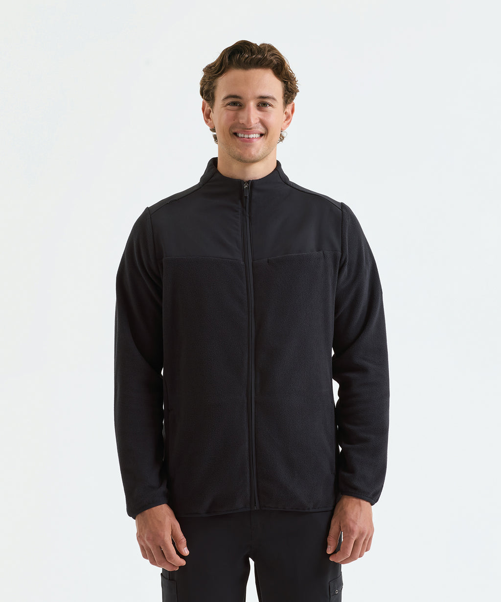 'Agility' men's panelled fleece jacket — lifestyle